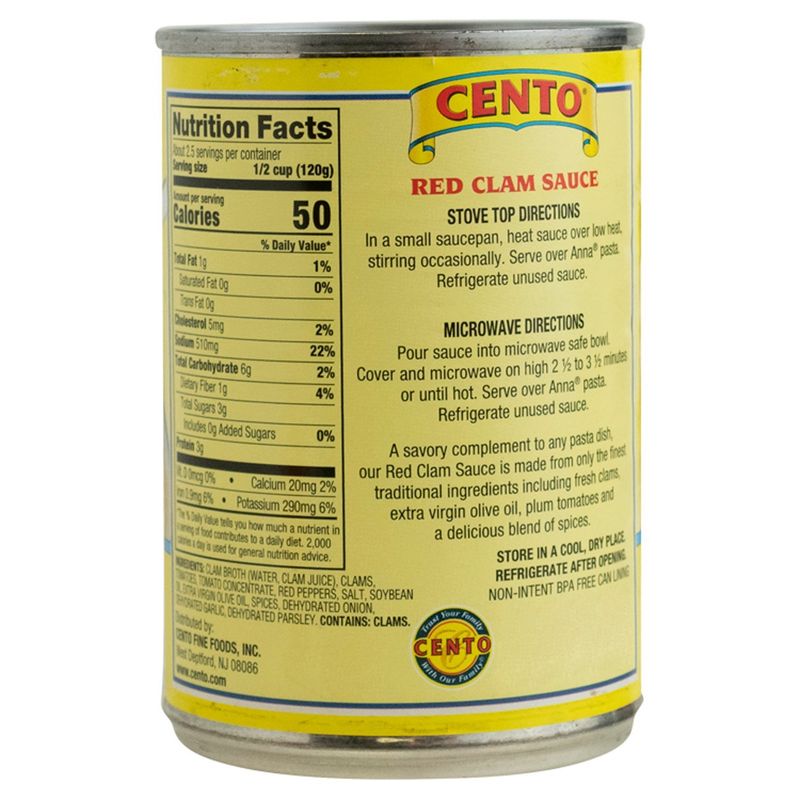 Cento Red Clam Sauce with Extra Virgin Olive Oil, 10.5 oz
