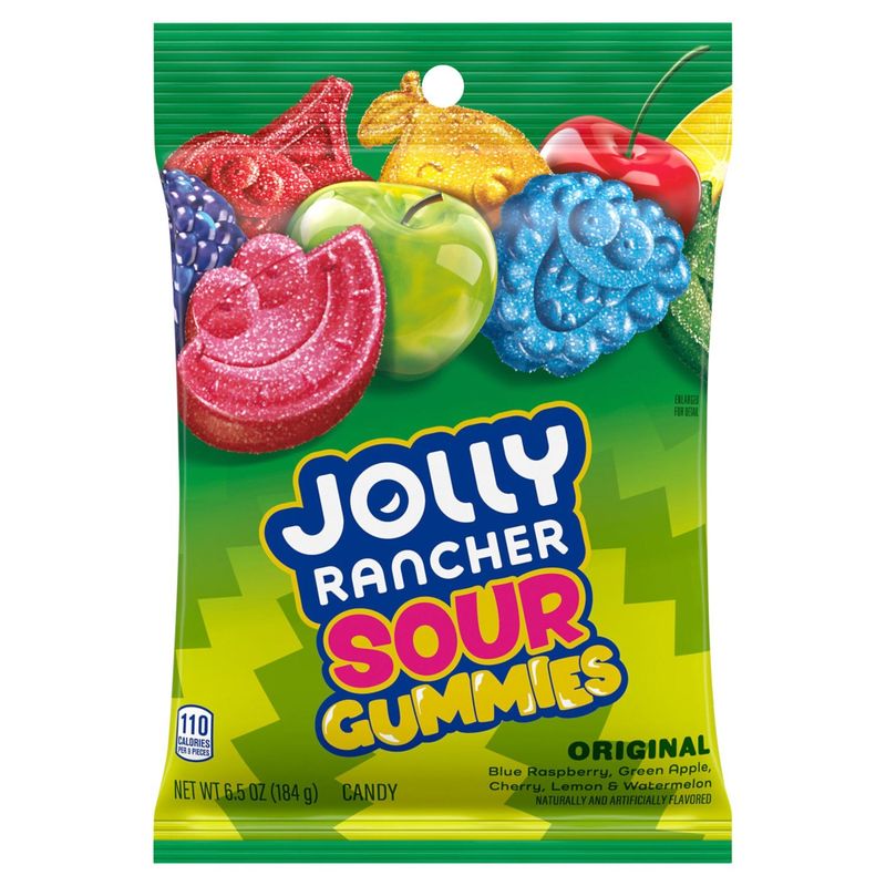 Jolly Rancher Original Sour Gummies Candy, 6.5 oz