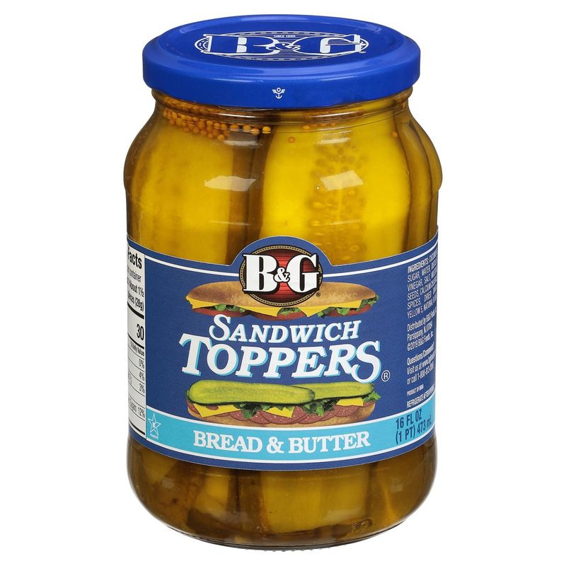 B&amp;G Sandwich Toppers Bread &amp; Butter Pickles, 16 fl oz