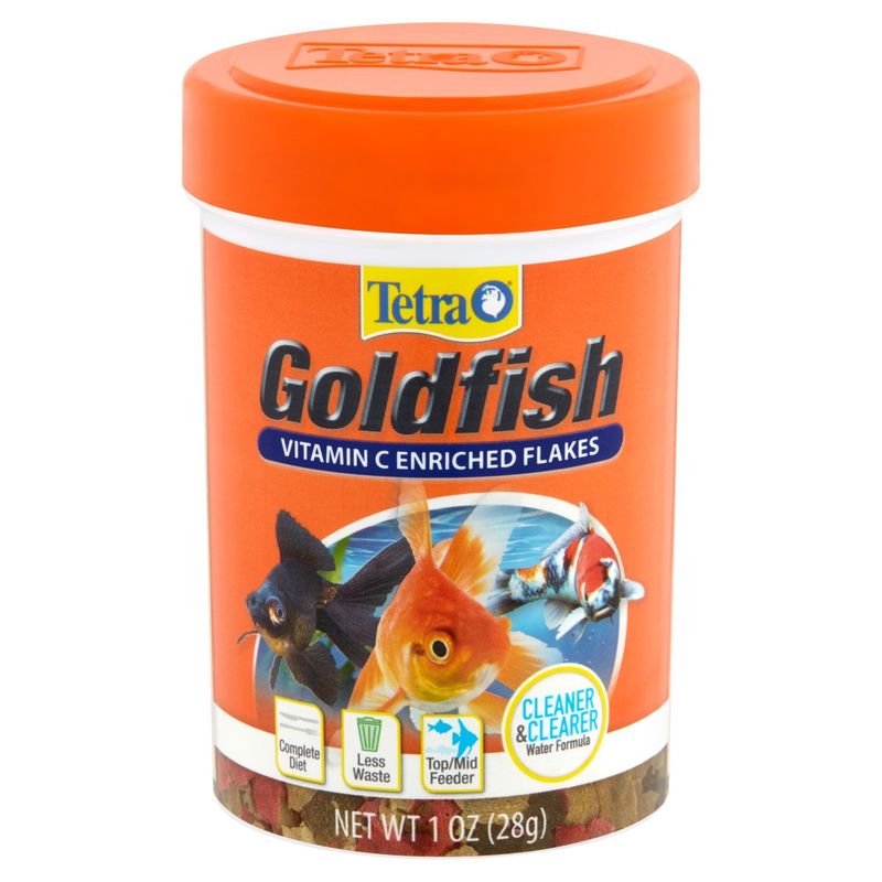 Tetra Goldfish Vitamin C Enriched Flakes Fish Food, 1 oz
