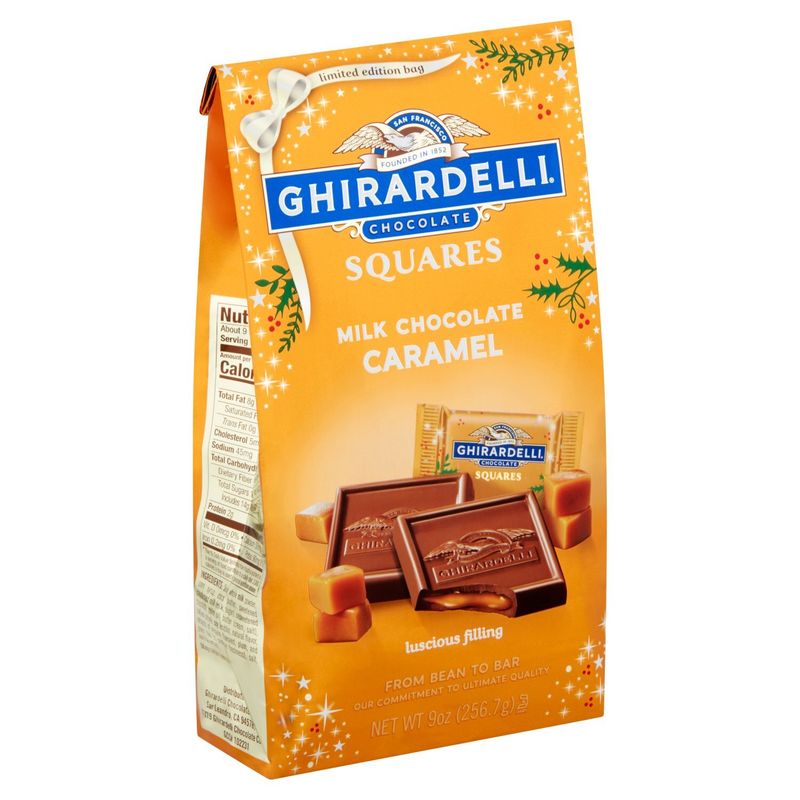 Ghirardelli Chocolate Squares Caramel Milk Chocolate Limited Edition Bag, 9 oz