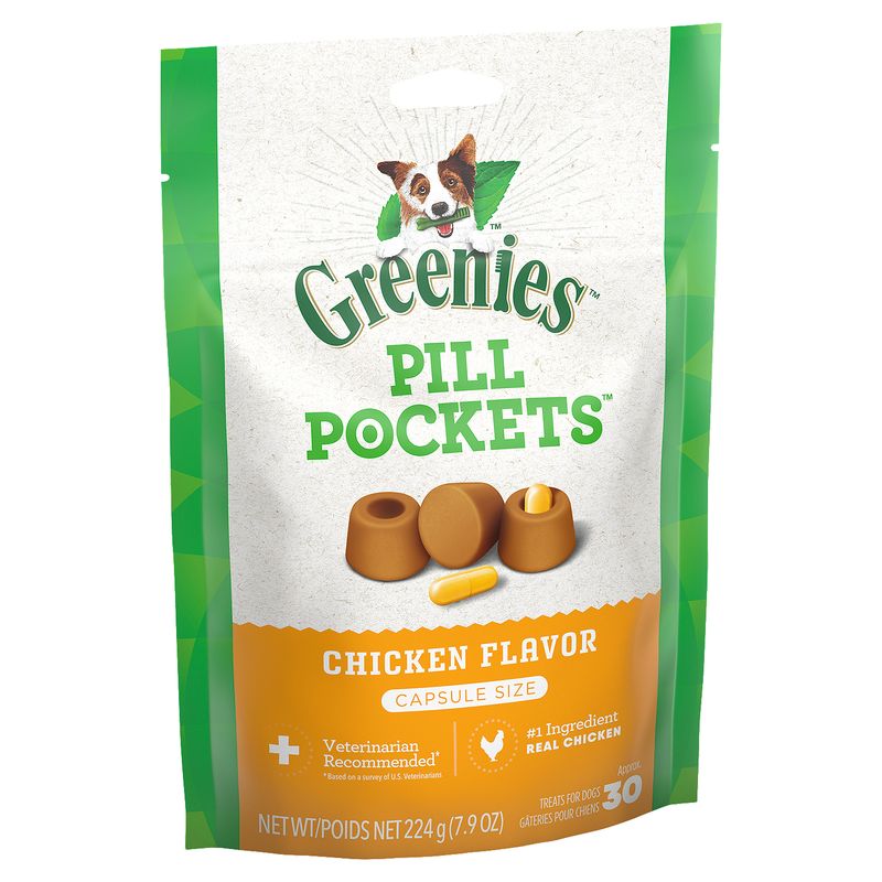 Greenies Pill Pockets Chicken Flavor Treats for Dogs, 7.9 oz