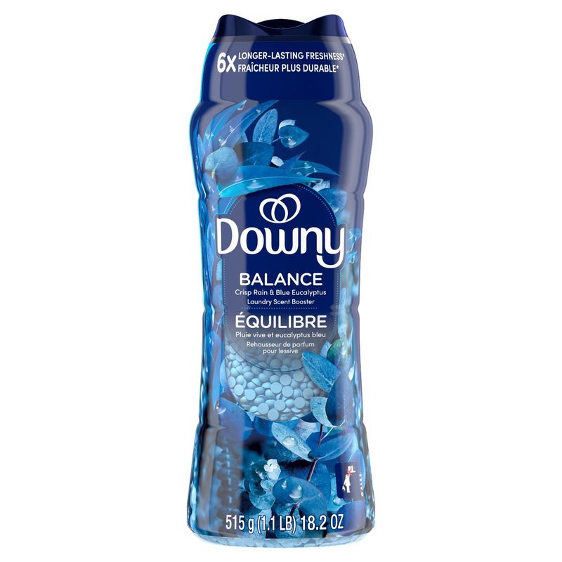 Downy Balance In-Wash Laundry Scent Booster Beads, Crisp Rain and Blue Eucalyptus scent, 18.2 oz, l