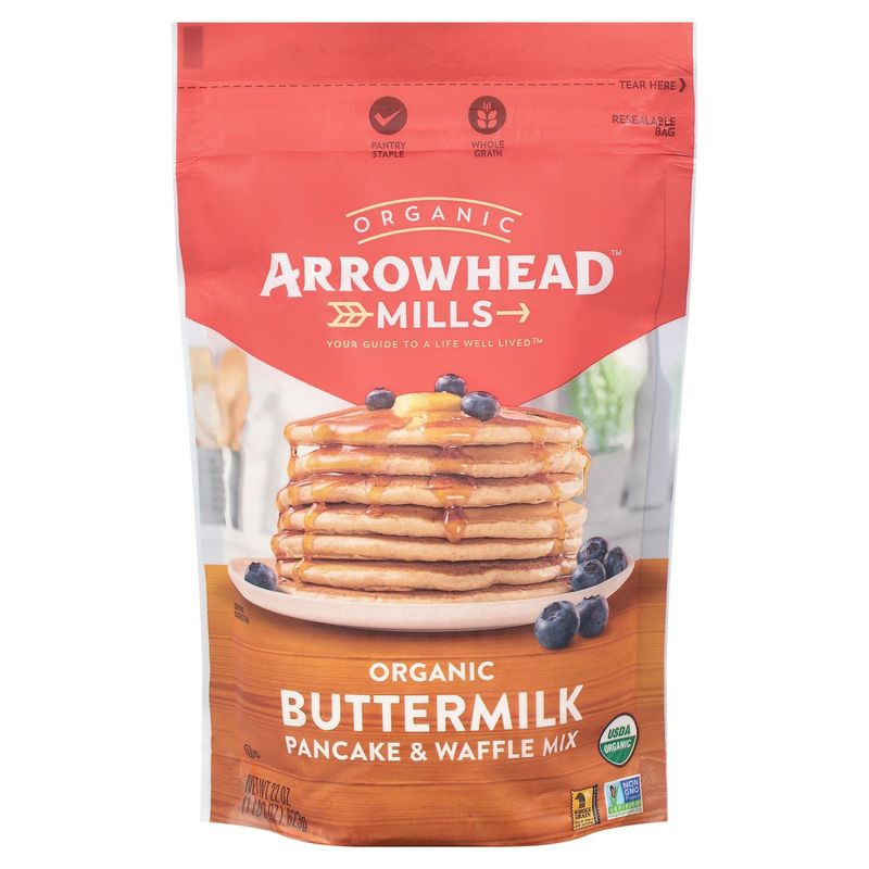 Arrowhead Mills Organic Buttermilk Pancake &amp; Waffle Mix, 22 oz