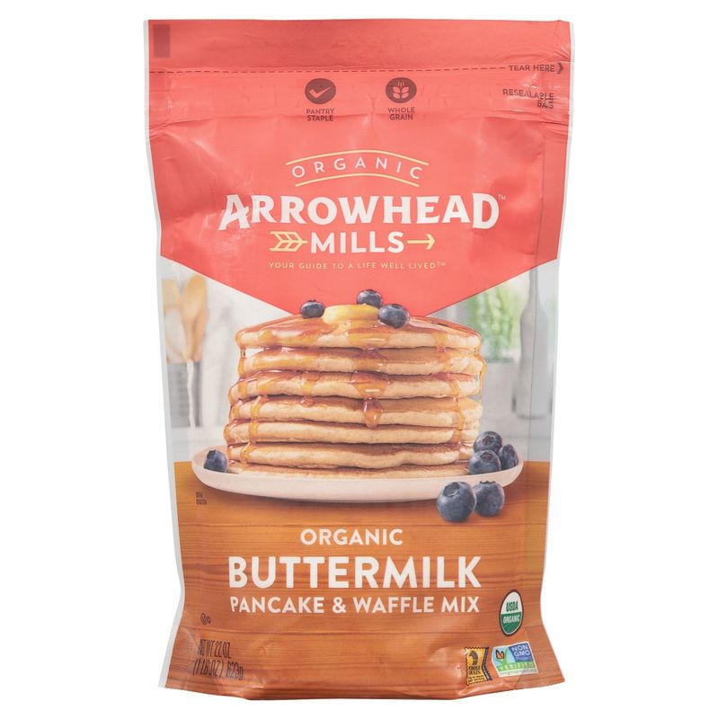 Arrowhead Mills Organic Buttermilk Pancake &amp; Waffle Mix, 22 oz