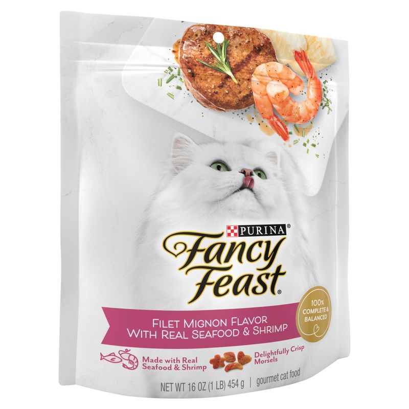 Purina Fancy Feast Filet Mignon Flavor with Real Seafood &amp; Shrimp Gourmet Cat Food, 16 oz