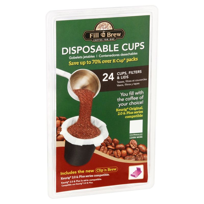 Fill 'n Brew Disposable Cups, 24 count