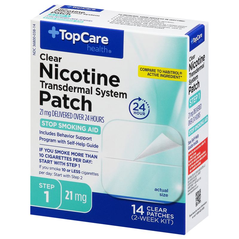 TopCare Clear Nicotine Transdermal System Patch