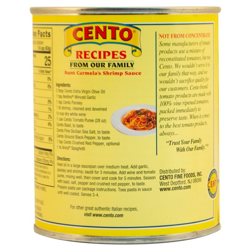 Cento Tomato Puree, 28 oz
