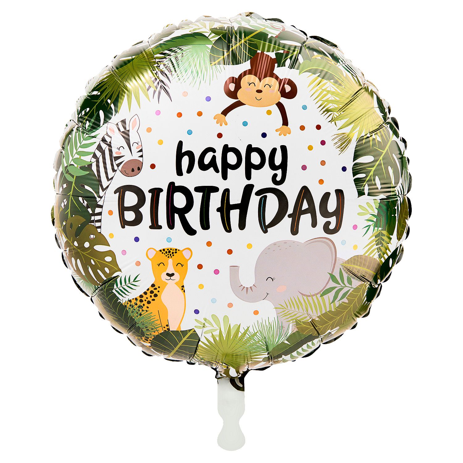 Happy Birthday Jungle Foil Balloon, 18 in, 1 count