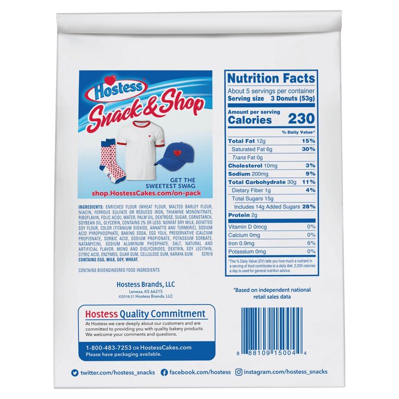 Hostess Donettes Powdered Mini Donuts, 10 oz