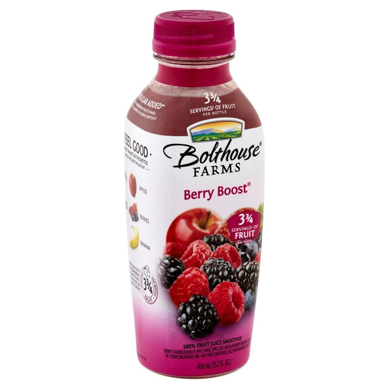 Bolthouse Farms Berry Boost 100% Fruit Juice Smoothie, 15.2 fl oz