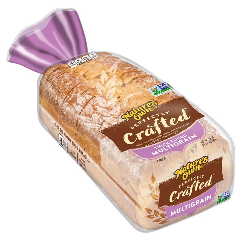 Nature's Own Perfectly Crafted Thick Sliced Multigrain Bread, 22 oz