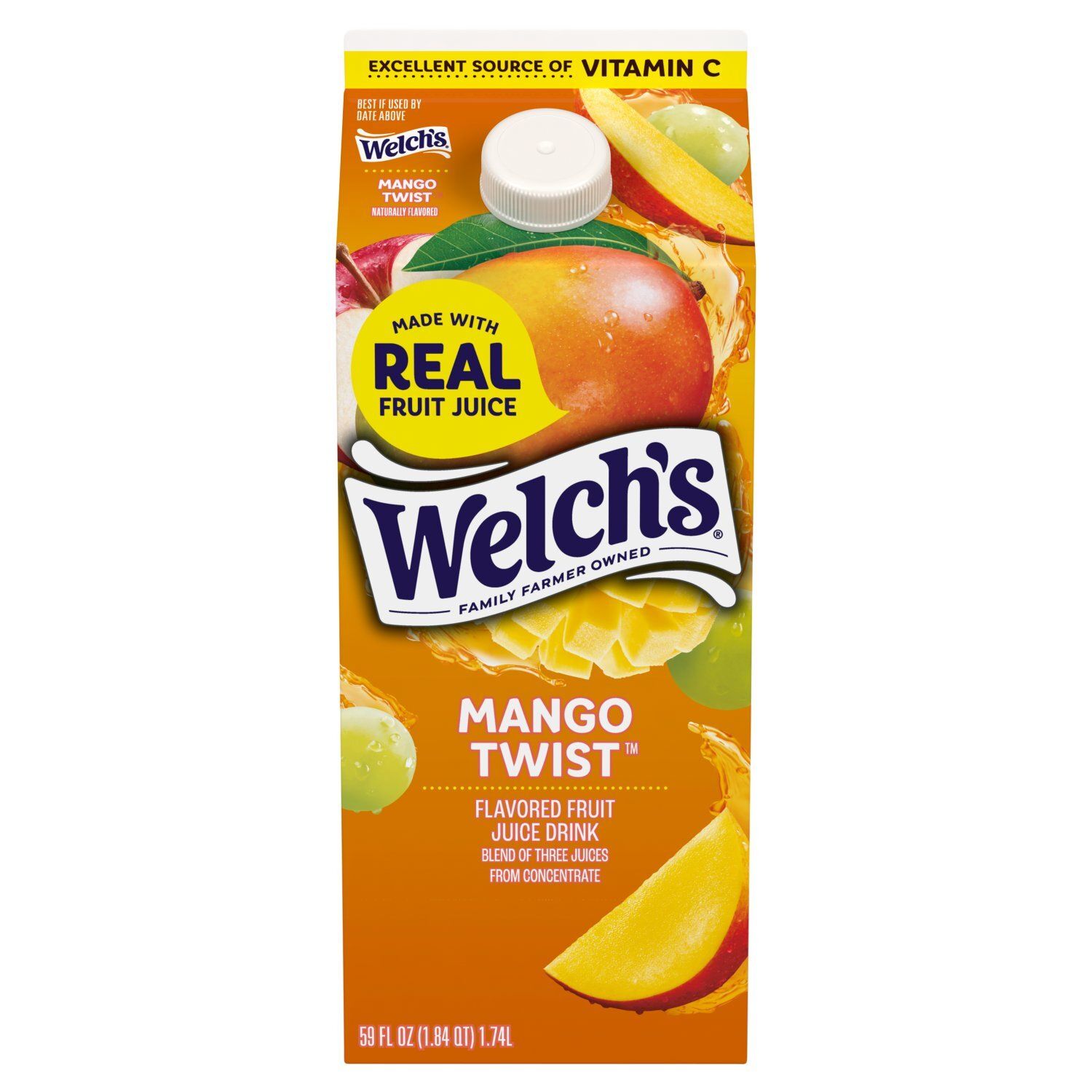 Welch's Mango Twist Flavored Fruit Juice Drink, 59 fl oz