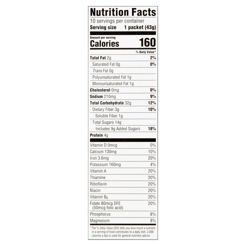 Bowl &amp; Basket Raisin &amp; Spice Instant Oatmeal, 1.51 oz, 10 count
