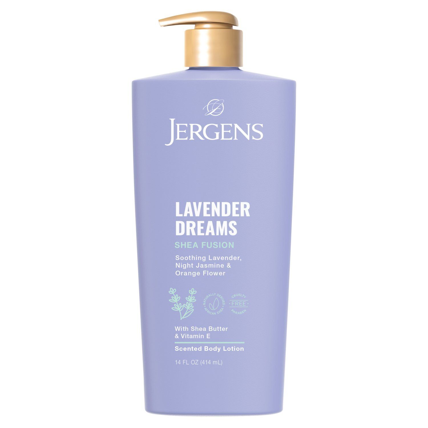 Jergens Lavender Dreams Shea Fusion Scented Body Lotion, 14 fl oz