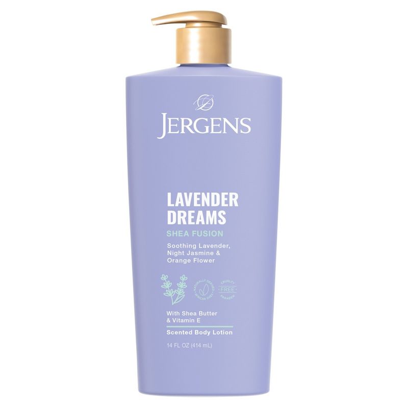 Jergens Lavender Dreams Shea Fusion Scented Body Lotion, 14 fl oz
