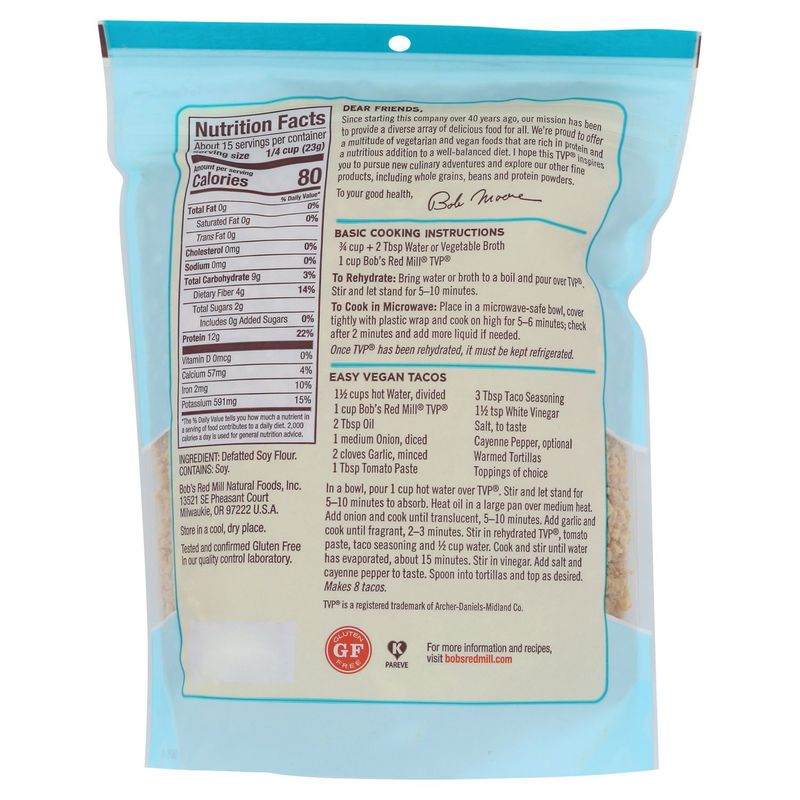 Bob's Red Mill TVP (Textured Vegetable Protein), 12 oz