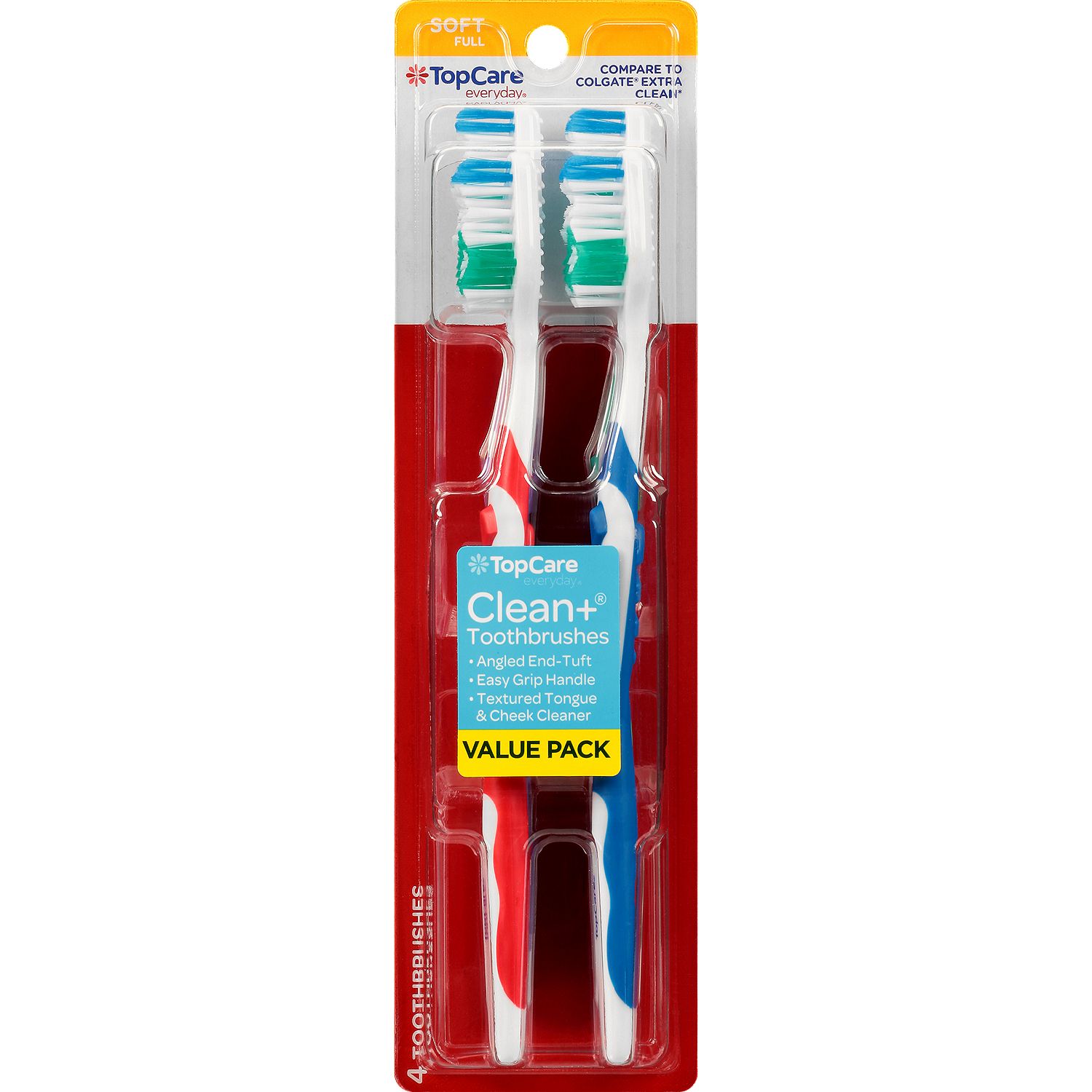 TopCare Toothbrush Clean &amp; Soft Value Pack, 4 each