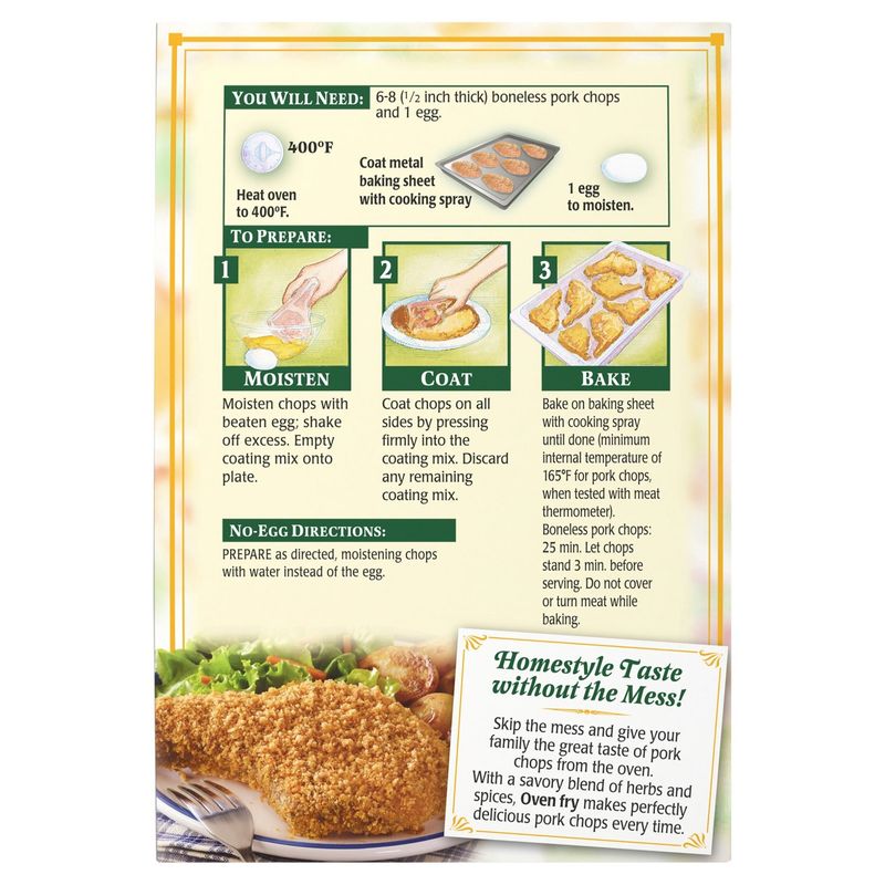 Oven Fry Extra Crispy Seasoned Coating Mix for Pork, 4.2 oz