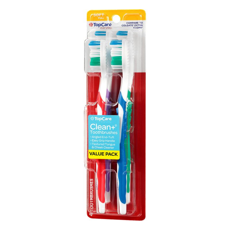 TopCare Toothbrush Clean &amp; Soft Value Pack, 4 each
