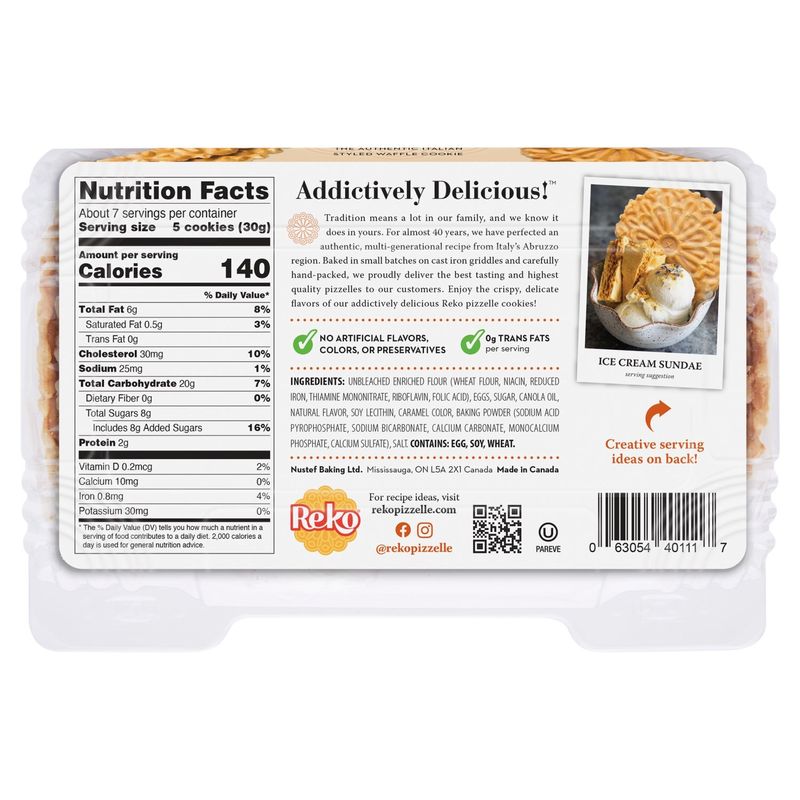Reko Pumpkin Spice Pizzelle, 7 oz