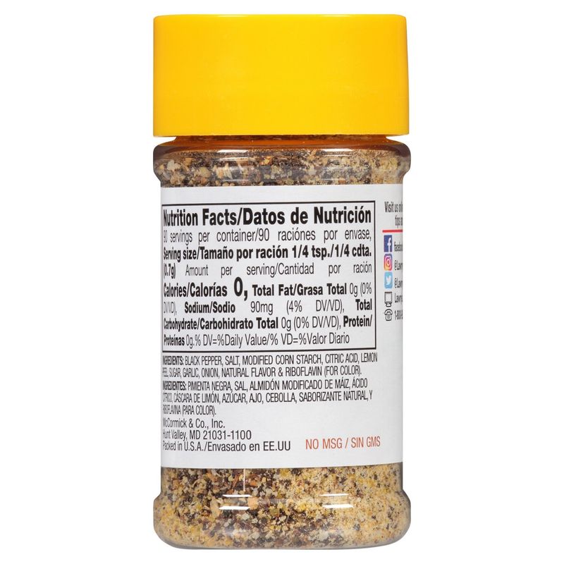 Lawry's Lemon Pepper Blend, 2.25 oz