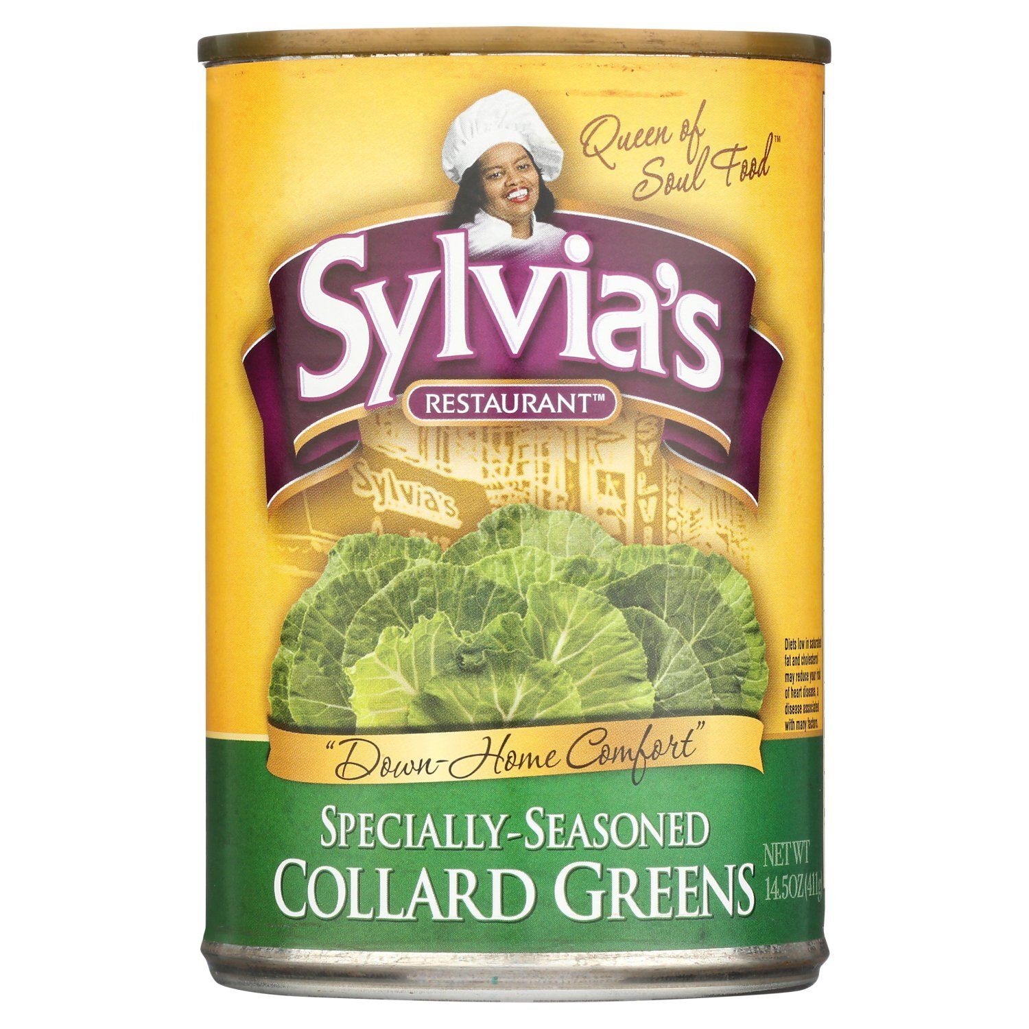 Sylvia's Restaurant Specially-Seasoned Collard Greens, 14.5 oz