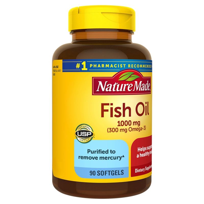 Nature Made Fish Oil 1000 mg Softgels, 90 Count