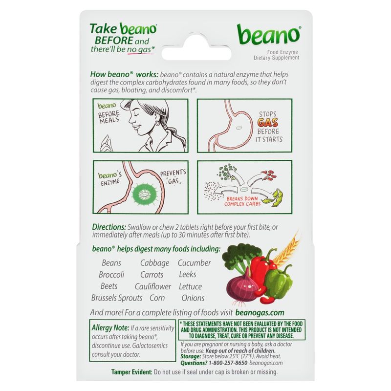 Beano Ultra 800 Food Enzyme Dietary Supplement, 30 count