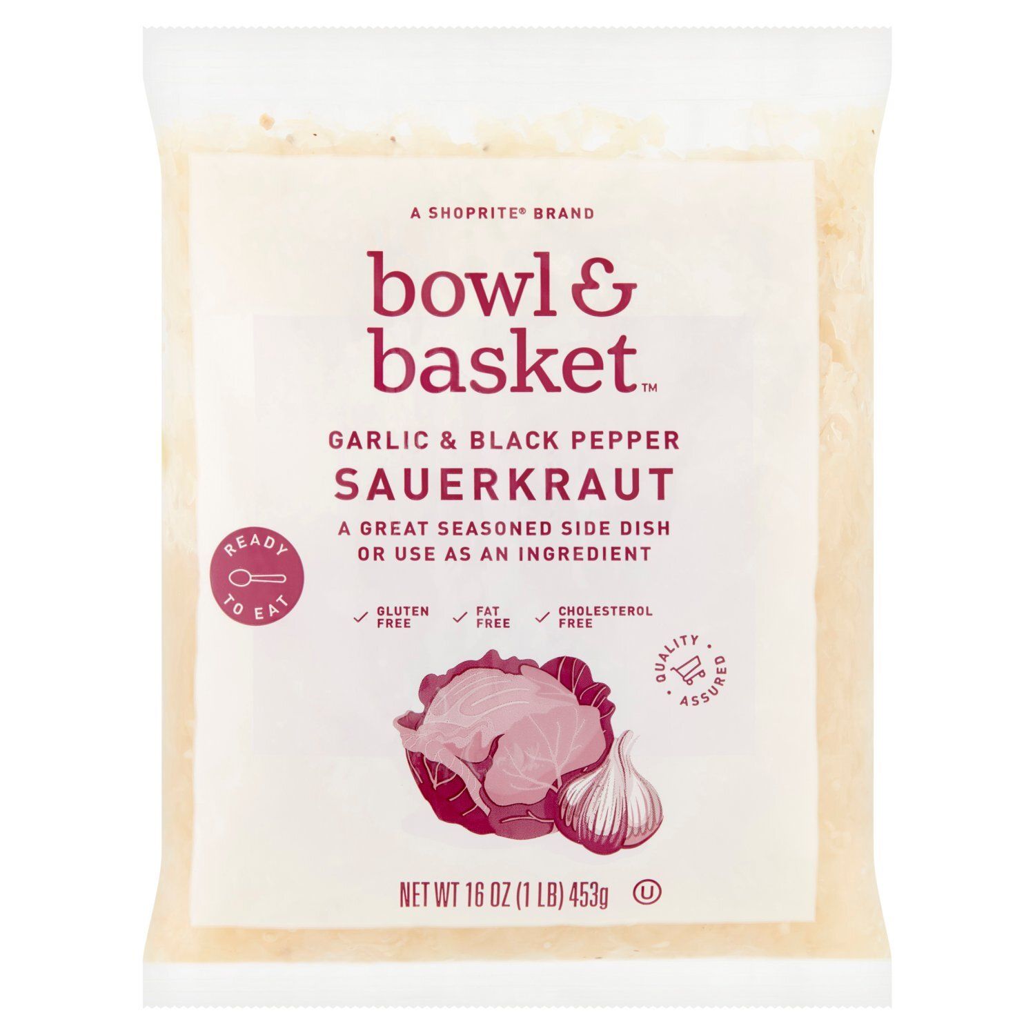 Bowl &amp; Basket Garlic &amp; Black Pepper Sauerkraut, 16 oz
