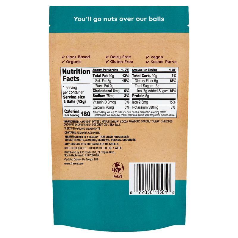 Zen Coconut Almond Balls, 3 count, 1.5 oz