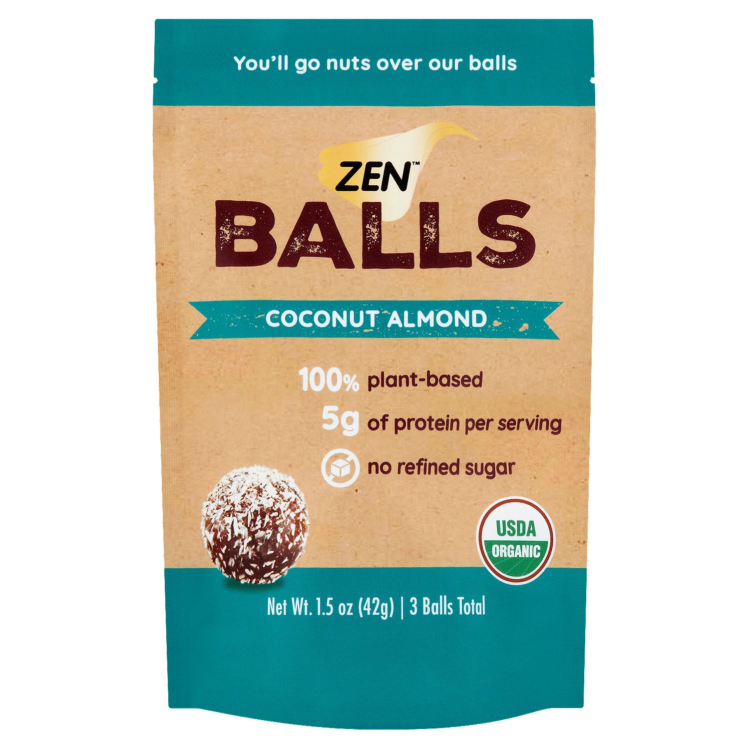 Zen Coconut Almond Balls, 3 count, 1.5 oz