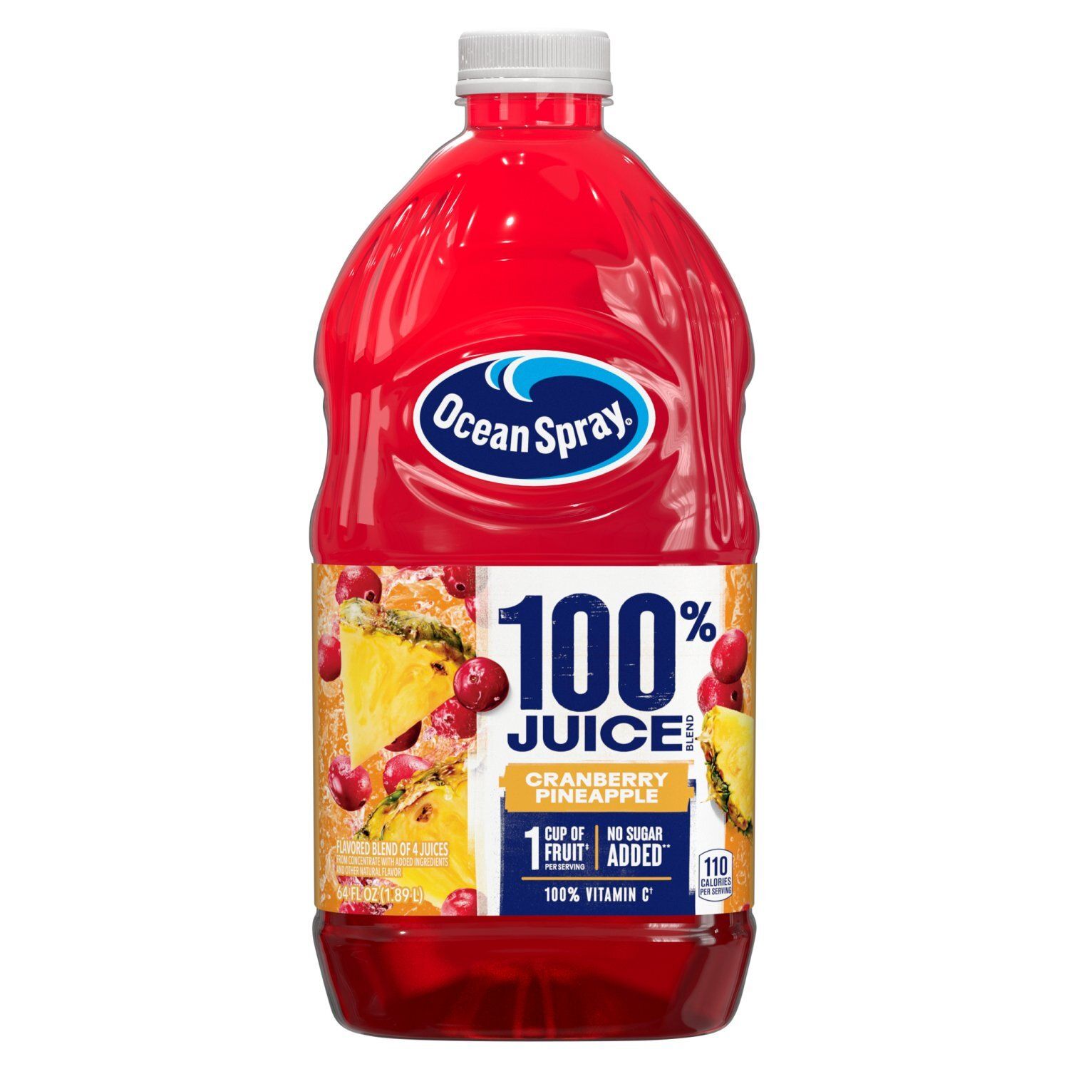 Ocean Spray Cranberry Pineapple 100% Juice Blend, 64 fl oz