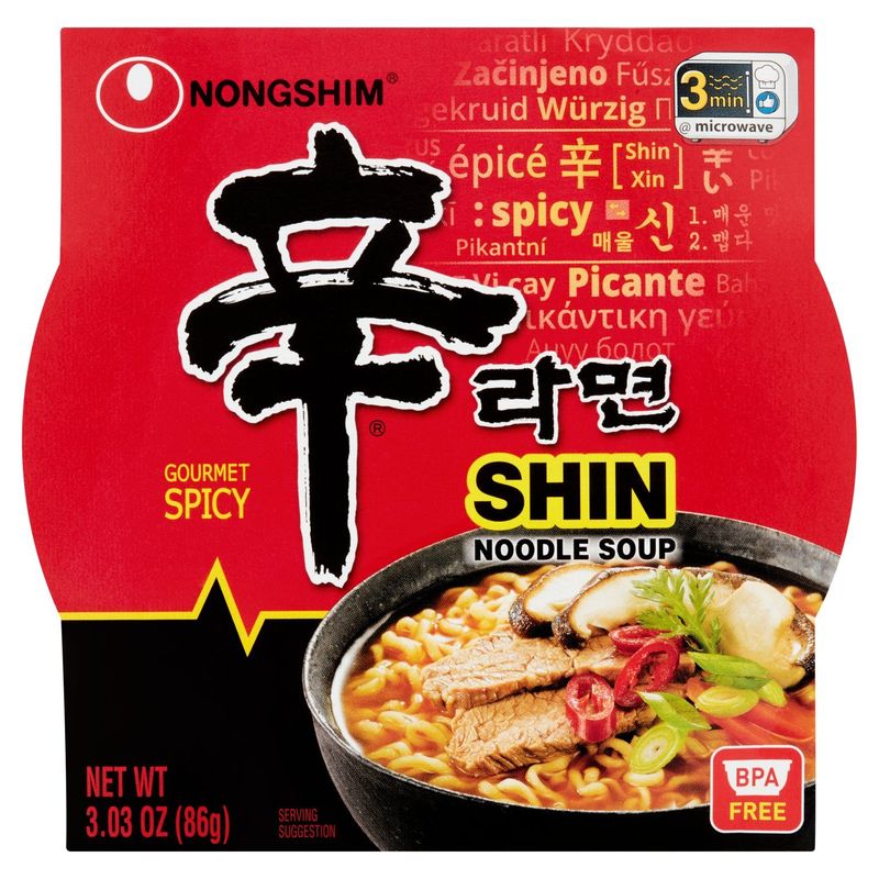 Nongshim Shin Gourmet Spicy Noodle Soup, 3.03 oz