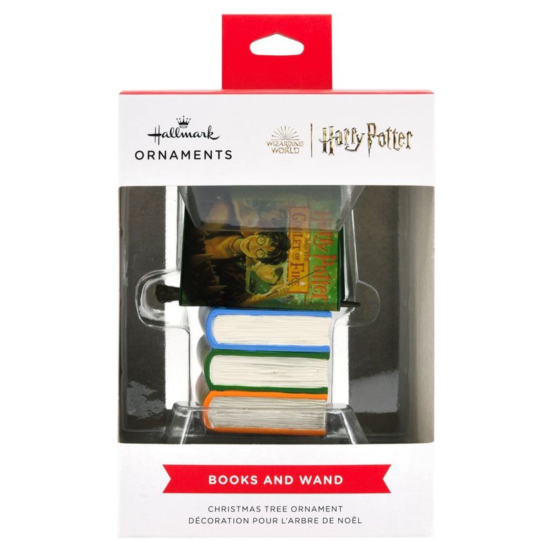 Hallmark Wizarding World Harry Potter Books and Wand Christmas Tree Ornament