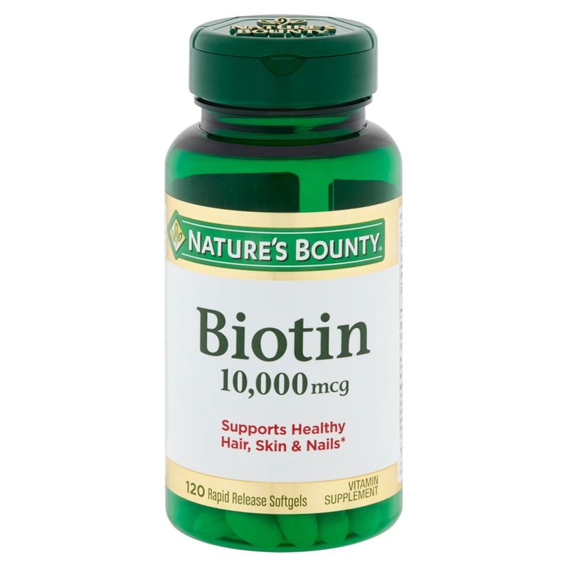 Nature's Bounty Biotin Rapid Release Softgels, 10,000 mcg, 120 count