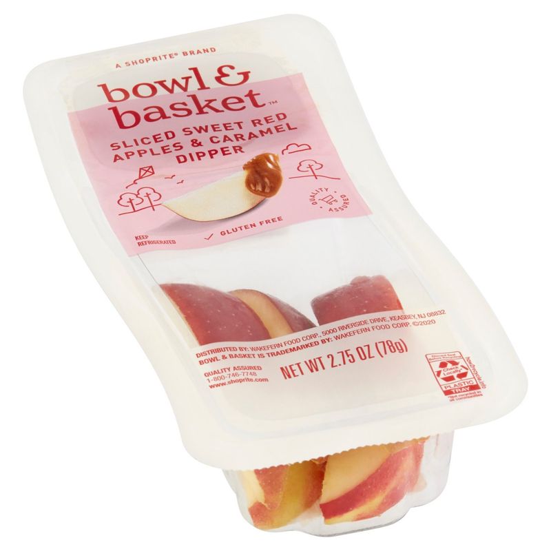 Bowl &amp; Basket Sliced Sweet Red Apples &amp; Caramel Dipper, 2.75 oz