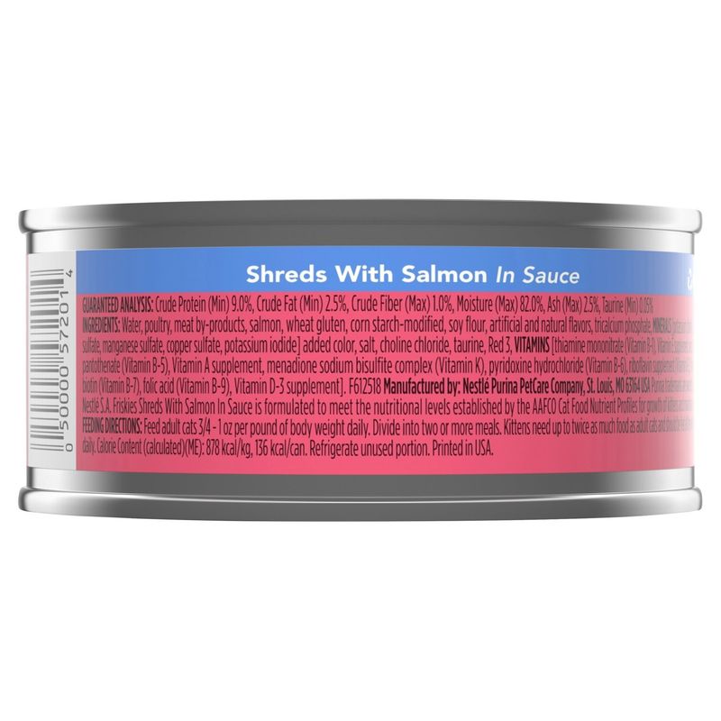 Purina Friskies Shreds with Salmon in Sauce Cat Food, 5.5 oz