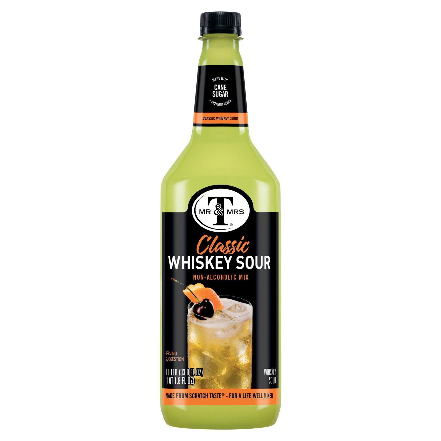 Mr &amp; Mrs T Classic Whiskey Non-Alcoholic Sour Mix, 33.8 fl oz