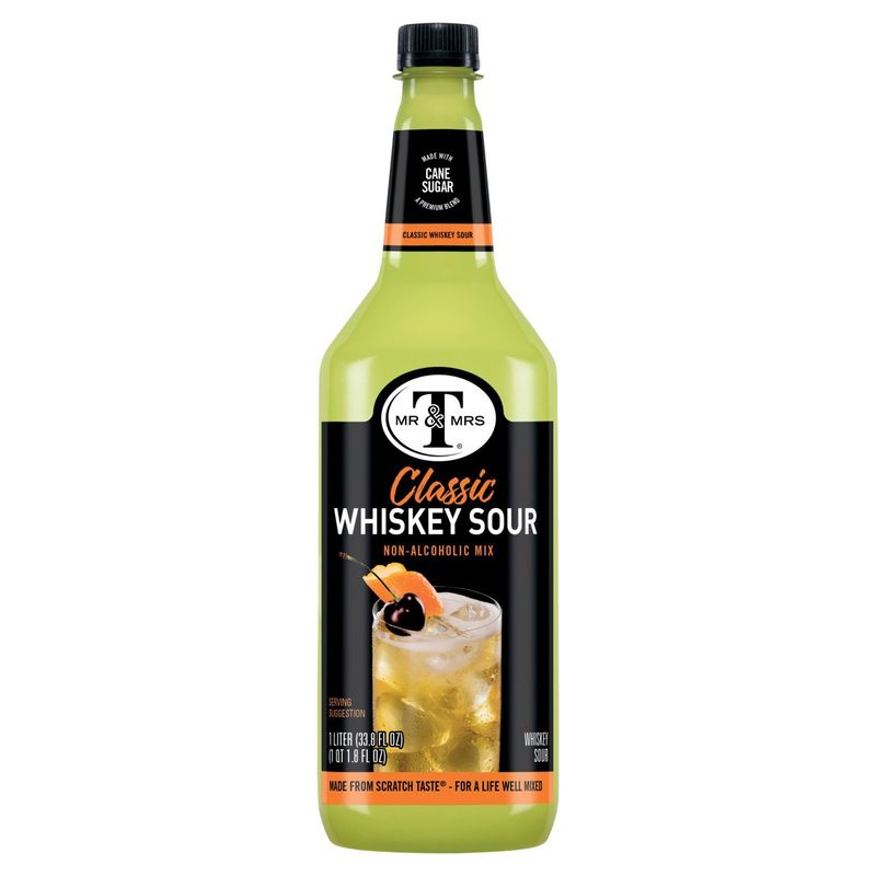 Mr &amp; Mrs T Classic Whiskey Non-Alcoholic Sour Mix, 33.8 fl oz