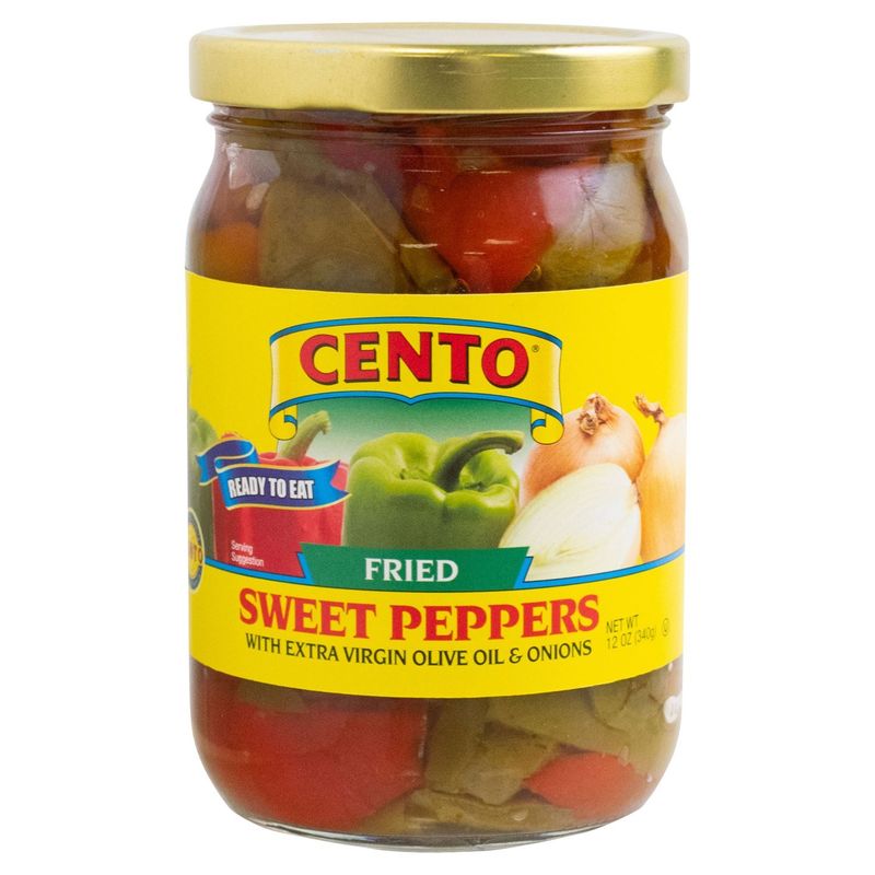 Cento Fried Sweet Peppers with Extra Virgin Olive Oil &amp; Onions, 12 oz