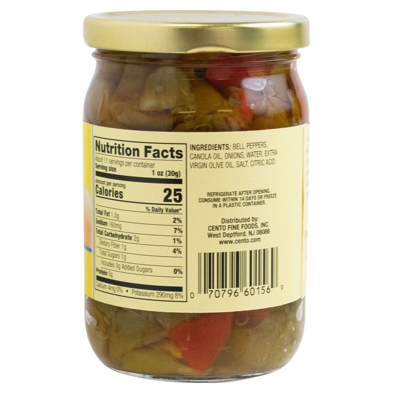 Cento Fried Sweet Peppers with Extra Virgin Olive Oil &amp; Onions, 12 oz