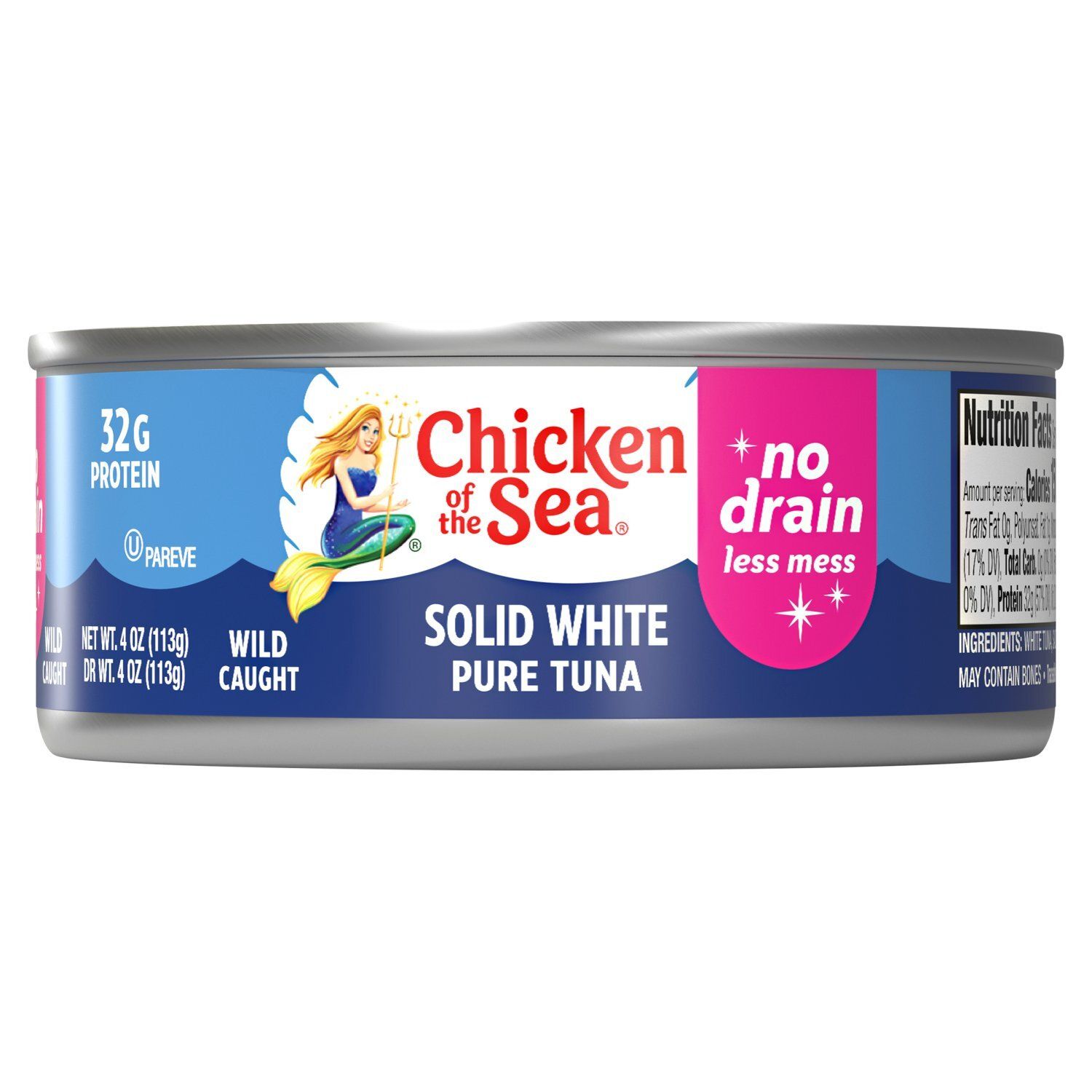 Chicken of the Sea Solid White Pure Tuna, 4 oz