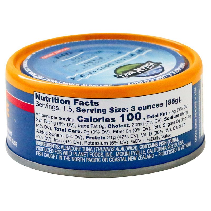 Wild Planet No Salt Added Albacore Wild Tuna, 5 oz