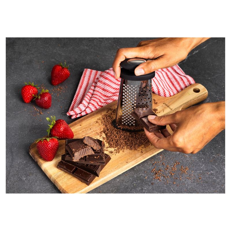GoodCook Gourmet Mini Grater, Stainless Steel, Stay Sharp Etched Blades, Non-slip Base