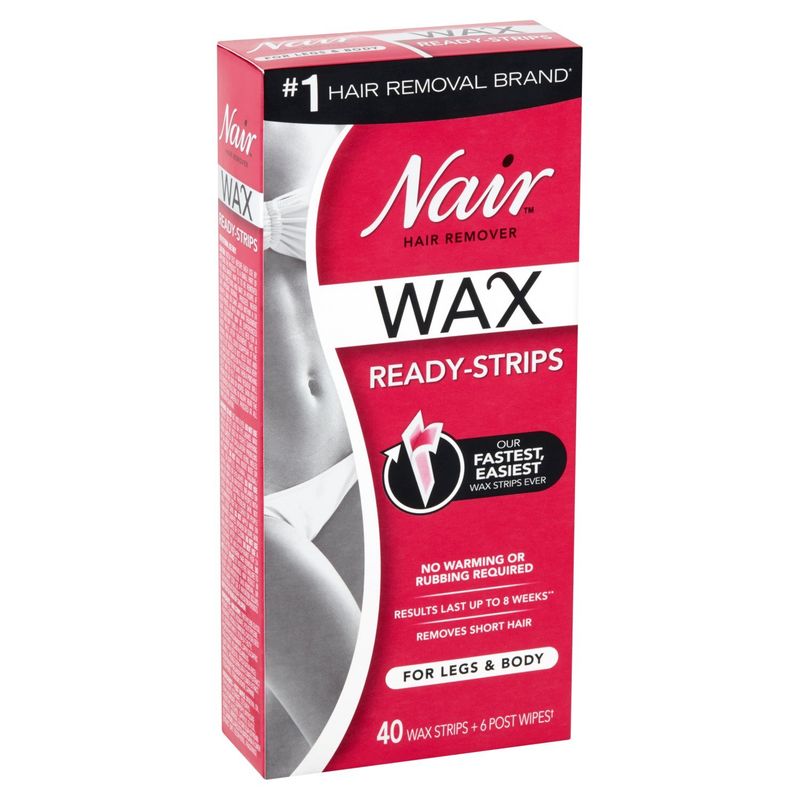 Nair Ready-Strips Hair Remover Wax for Legs &amp; Body, 40 count