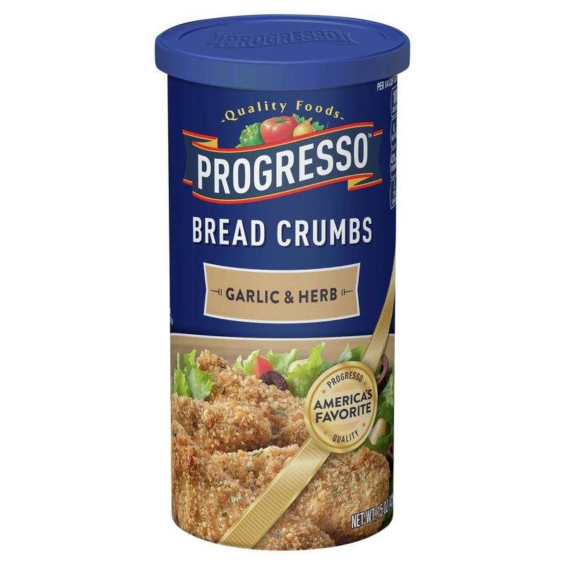 Progresso Garlic &amp; Herb Bread Crumbs, 15 oz