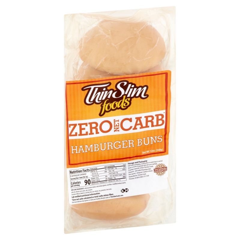 ThinSlim Foods Zero Net Carb Hamburger Buns, 12 oz