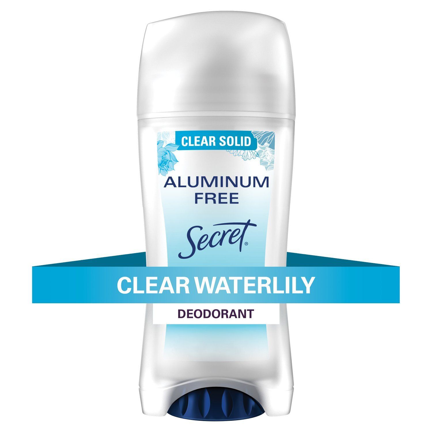 Secret Aluminum Free Deodorant for Women, Clear Solid, Waterlily, 2.4 oz